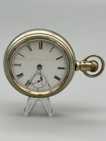 1881 Sterling Grade Waltham Pocket Watch 7 Jewel