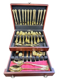 Rogers Korea Gold Plated Stainless Flatware Royal Plume