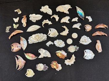 (41) Mother of Pearl Applique Pieces