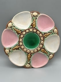 Majolica 6 Well Clam/Oyster Plate