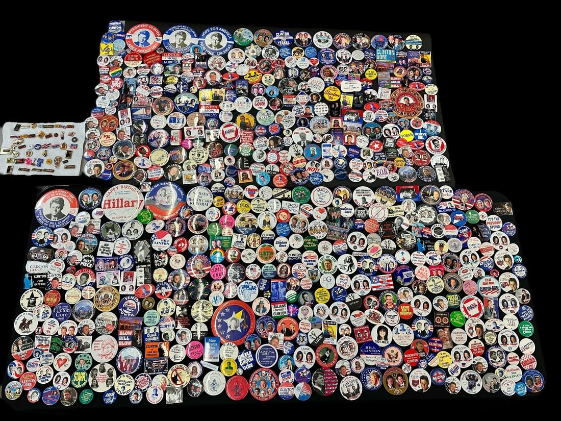 (667) Bill Clinton Political Campaign Buttons (1 of 20)