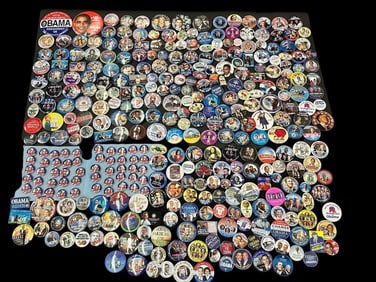 (354) Barack Obama Political Campaign Buttons