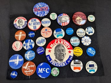 (31) McCarthy Political Buttons
