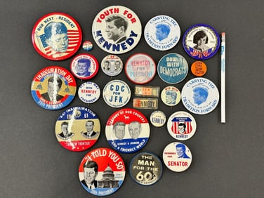 (24) John F. Kennedy Political Campaign Buttons