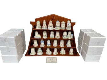 Lenox Porcelain "Seaside" Spice Rack Complete Set With Styrofoam Holders