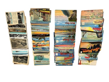 Group of Postcards: 90% Linen US State and Town Views