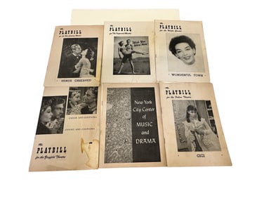 (6) Vintage Theater Playbills