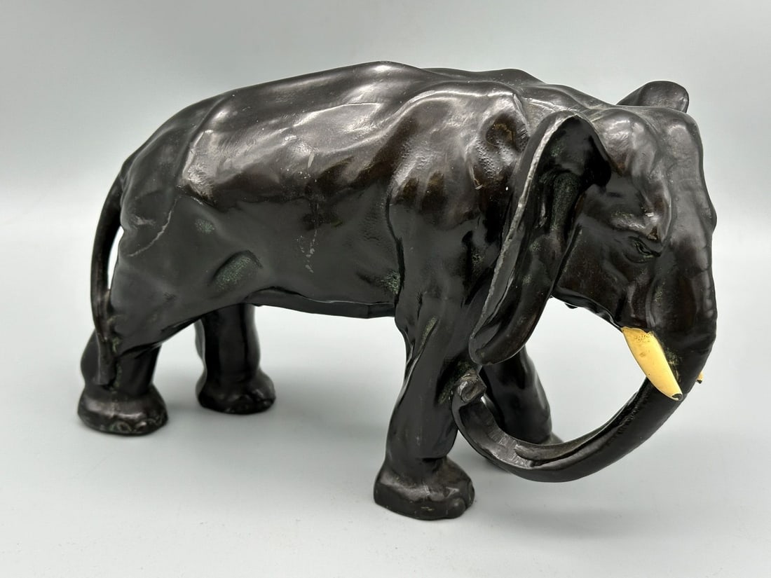 Cast Iron Elephant: Cast Iron Elephant: Measures 5.75" tall, 8.5" long.