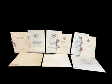 Truman, Eisenhower Inauguration Invitation, Programs and Envelopes