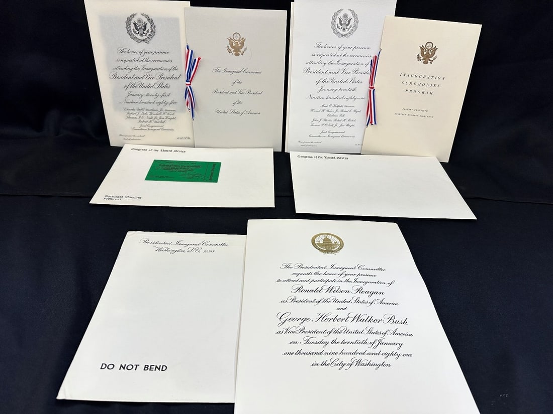 Ronald Reagan 1981, 1985 Inauguration Ticket, Program and Invitation (1 of 4)