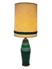 Mid Century Modern Creative Corp MCM XIV Brutalist Lamp With Original Shade