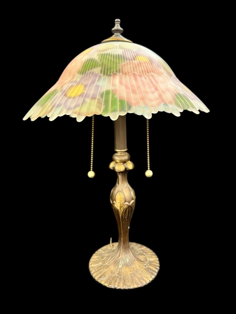 Contemporary Reverse Painted Table Lamp (1 of 3)