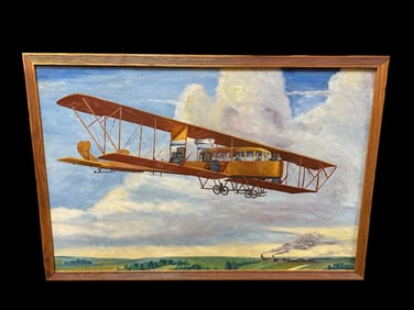 Charles Hubbell Style Oil in Panel