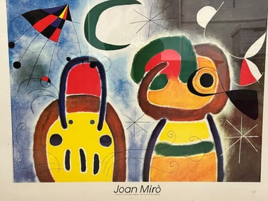 Joan Miro Poster "L'Oiseau Au Plumage Deploye"