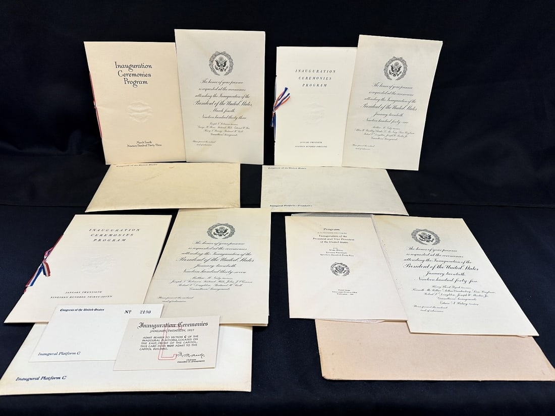(4) Franklin D. Roosevelt Inauguration Invitations, Programs, and Ticket (1 of 5)