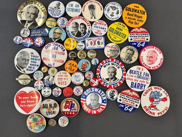 (60) Barry Goldwater Political Buttons