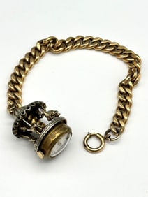 Rare Gold Filled Carousel Watch Fob
