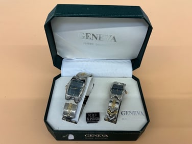 Geneva Classic Collection Men's and Women's Watches in Box