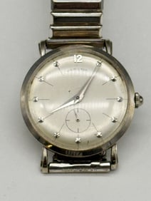 14k White Gold Hamilton Men's Watch