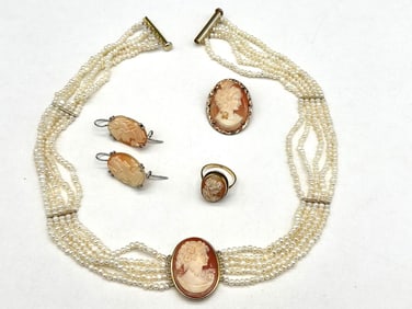 Group of Cameo Jewelry