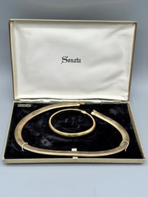 Sonata Gold Filled Necklace and Bracelet Set in Box