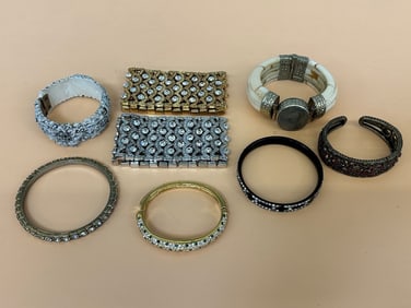 (8) Costume Jewelry Bracelets