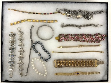 (15) Group of Costume Jewelry Bracelets