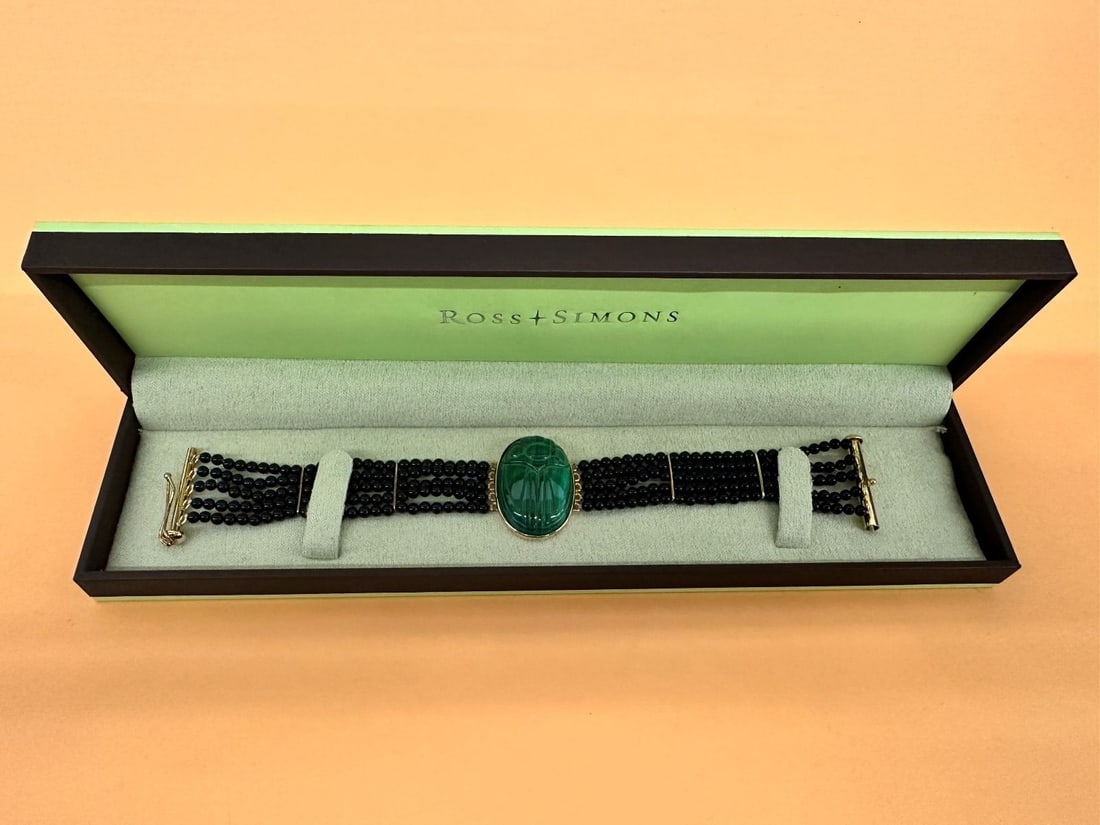 Ross Simons Scarab Bracelet in Box: Ross Simons Scarab Bracelet in Box: Measures 7.5".