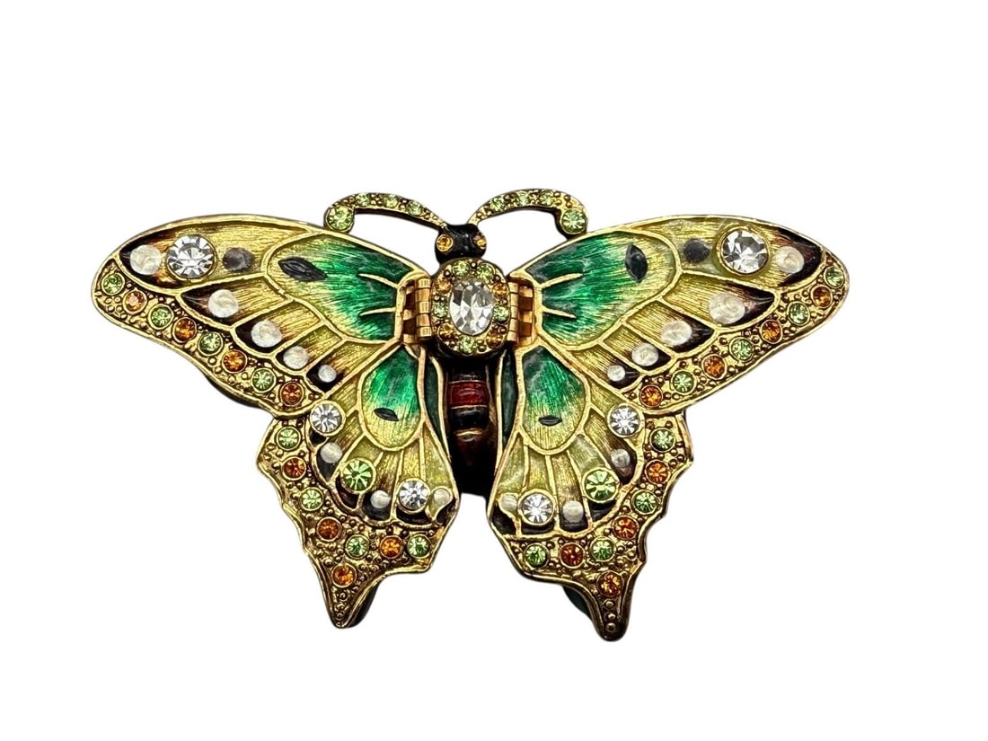 Nobility Butterfly Trinket Box: Nobility Butterfly Trinket Box measures 4" x 2.5".