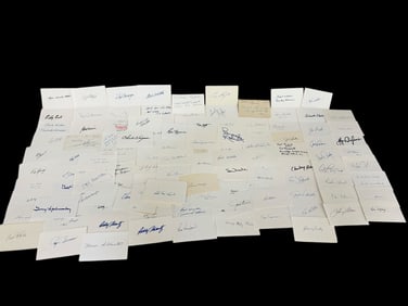 (148) Group of MLB Baseball Autographed Index Cards