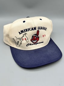 Carlos Baerga Cleveland Indians Autographed Baseball Hat