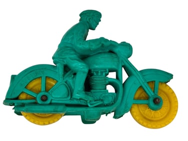 Auburn Rubber Motorcycle Yellow Wheels