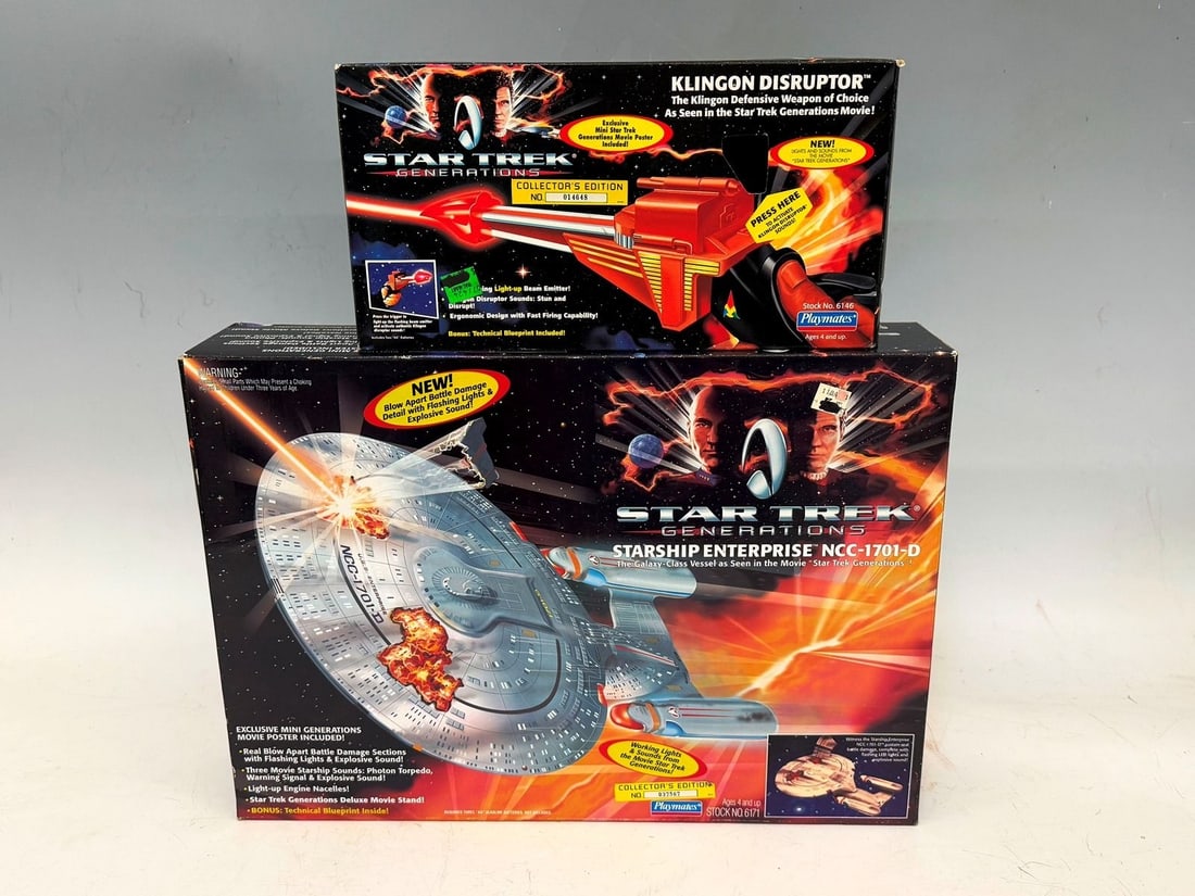 New Star Trek Generations Starship Enterprise and Klingon Disruptor (1 of 7)