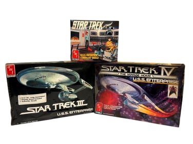 (3) ERTL Star Trek Model Kits