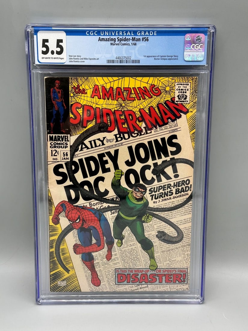 CGC Graded 5.5 Amazing Spider Man #56 Marvel Comics 1968 (1 of 3)