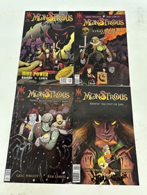Issues #1-#4 Monstrous Comic Books Signed By the Author Greg Wright