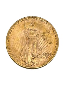 1924 Saint Gaudens Double Eagle Twenty Dollar Gold Coin