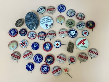 (40) Group of 1920's Early Advertising Pin Backs