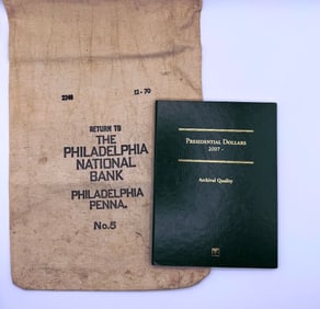 Presidential Dollar Collection & The Philadelphia National Bank Coin Bag