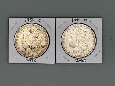 1886-O and 1895-O Morgan Silver Dollars Key Dates