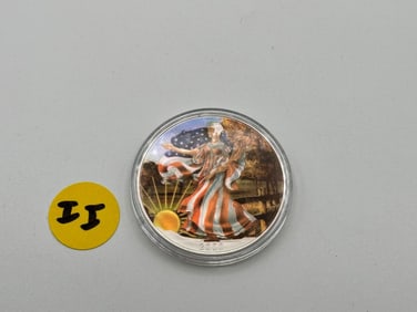 II) 2000 Colorized Silver American Eagle BU