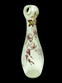 French Art Nouveau Cameo Glass Vase With Corolla Shape Top by Emile Galle