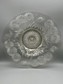 Butterfly and Daisy by Pairpoint Glass Center Bowl