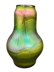 Kralik/Loetz Style Pampas Iridescent Art Glass Vase