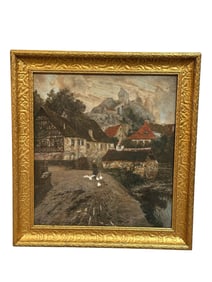 Max Merker (1861-1928) Hand Colored Photogravure Framed