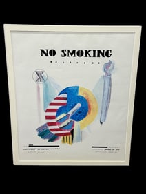 University of Akron "No Smoking Please" Poster Artist Proof Patricia Zinsmeister