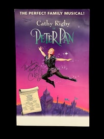Cathy Rigby Signed Peter Pan Musical Poster