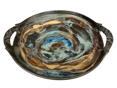 Susan Boyce Art Pottery Handled Platter