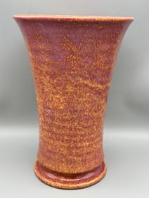 Cowan Vase Peach Matrix Glaze