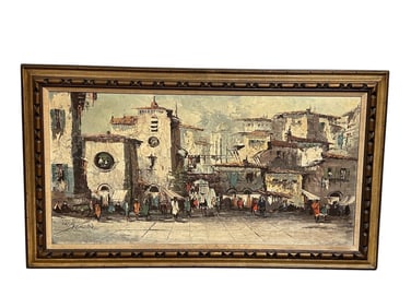 Pablo E. Oil on Canvas Cityscape